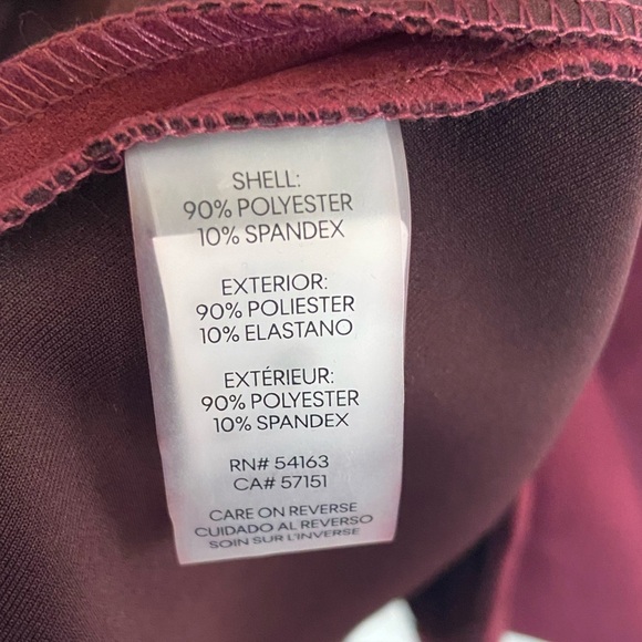 Calvin Klein Faux Suede Fit & Flare Midi Dress Size 16W Red Curvy Stretch - Picture 9 of 9